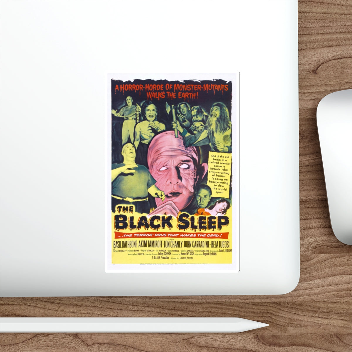 THE BLACK SLEEP 1956 Movie Poster STICKER Vinyl Die-Cut Decal-The Sticker Space