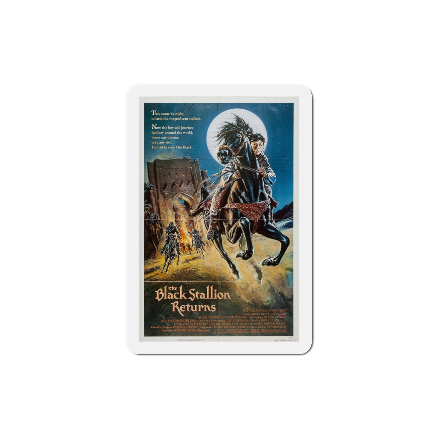 The Black Stallion Returns 1983 Movie Poster Die-Cut Magnet-3" x 3"-The Sticker Space