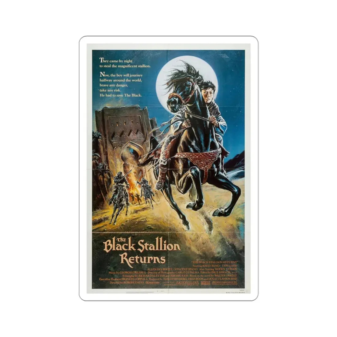 The Black Stallion Returns 1983 Movie Poster STICKER Vinyl Die-Cut Decal 3 Inch - The Sticker Space