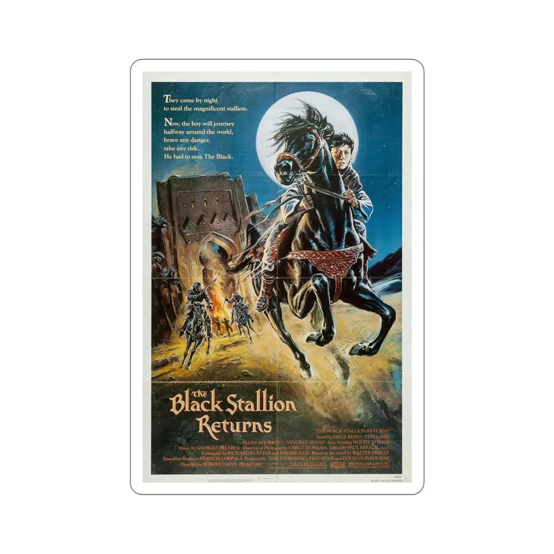 The Black Stallion Returns 1983 Movie Poster STICKER Vinyl Die-Cut Decal 6 Inch - The Sticker Space