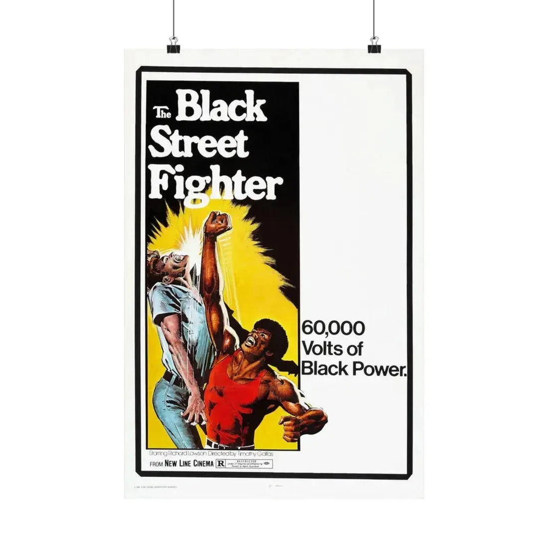 THE BLACK STREETFIGHTER (BOGARD) 1974 - Paper Movie Poster 16″ x 24″ Matte - The Sticker Space