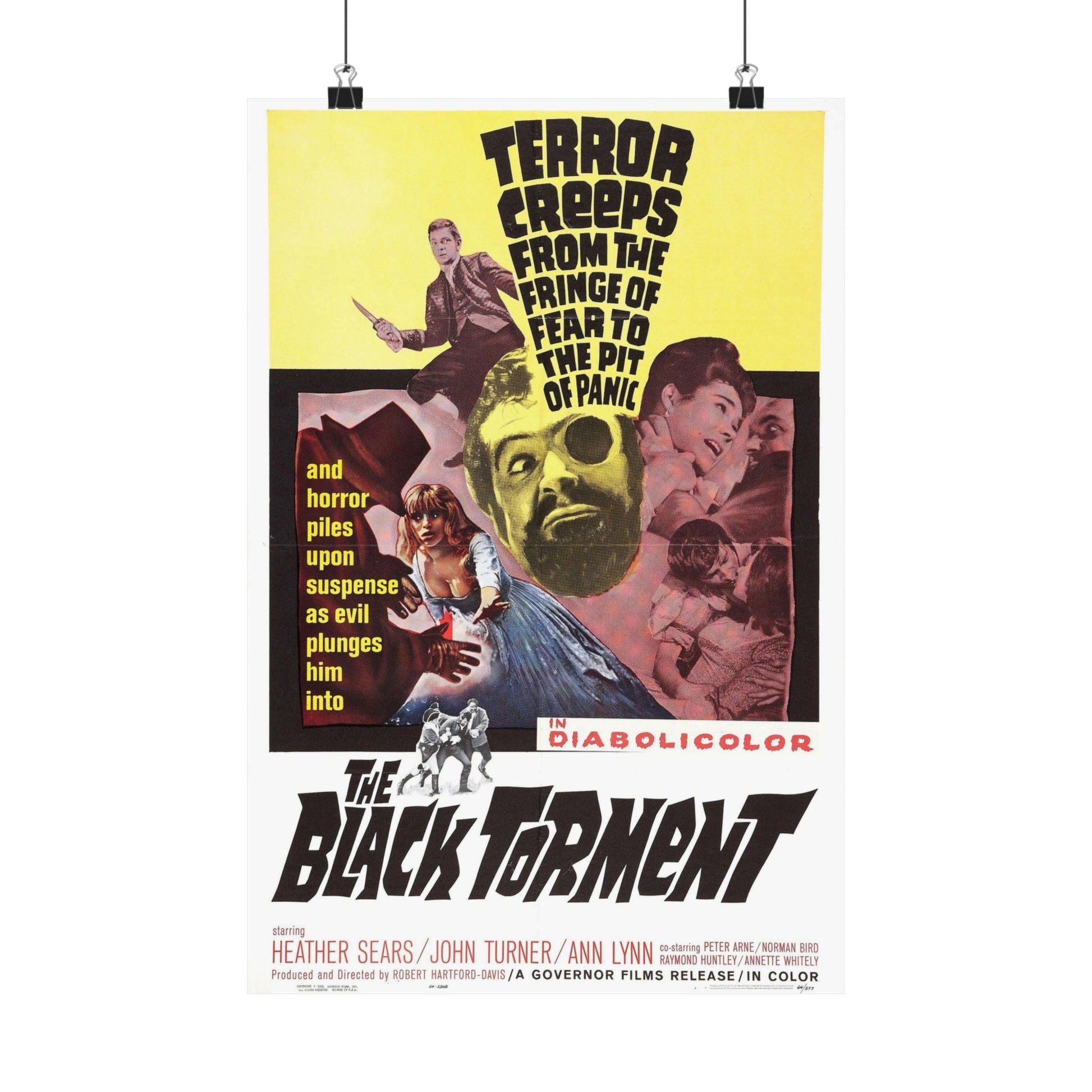 THE BLACK TORMENT 1964 - Paper Movie Poster-12″ x 18″-The Sticker Space