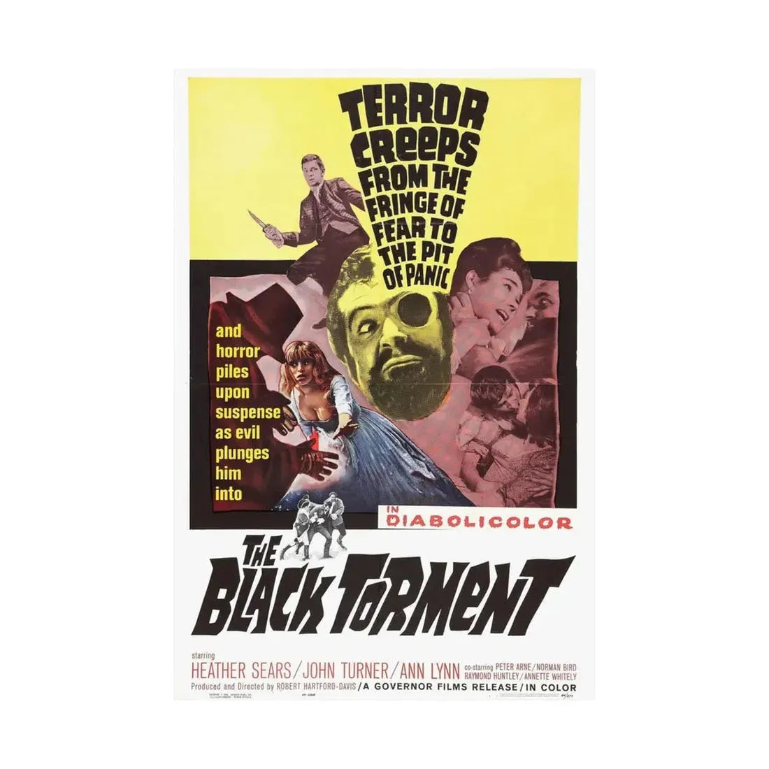 THE BLACK TORMENT 1964 - Paper Movie Poster - The Sticker Space