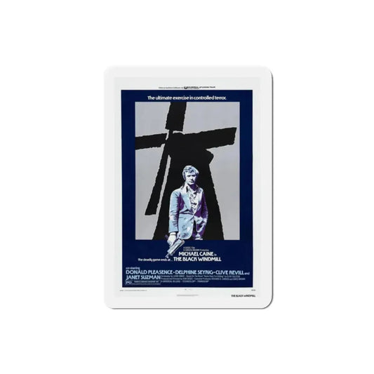 The Black Windmill 1974 Movie Poster Refrigerator Magnet 2 Inch - The Sticker Space