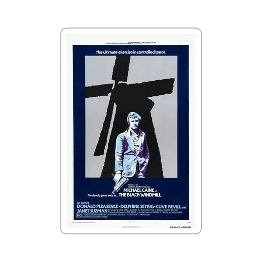The Black Windmill 1974 Movie Poster STICKER Vinyl Die-Cut Decal 6 Inch - The Sticker Space
