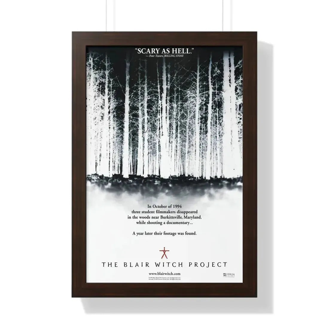 THE BLAIR WITCH PROJECT 1999 - Framed Movie Poster 16″ x 24″ Walnut - The Sticker Space
