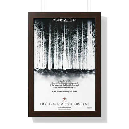 THE BLAIR WITCH PROJECT 1999 - Framed Movie Poster 16″ x 24″ Walnut - The Sticker Space