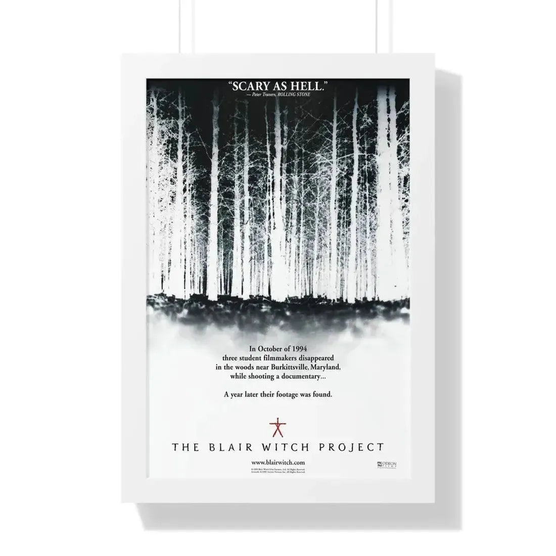 THE BLAIR WITCH PROJECT 1999 - Framed Movie Poster 16″ x 24″ White - The Sticker Space
