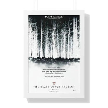 THE BLAIR WITCH PROJECT 1999 - Framed Movie Poster 16″ x 24″ White - The Sticker Space