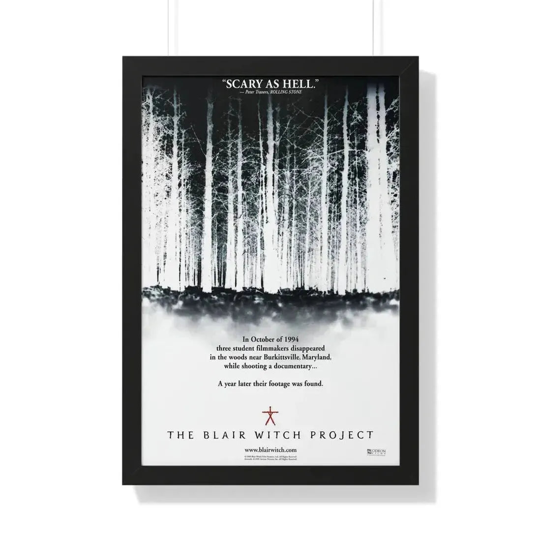 THE BLAIR WITCH PROJECT 1999 - Framed Movie Poster 20" x 30" Black - The Sticker Space
