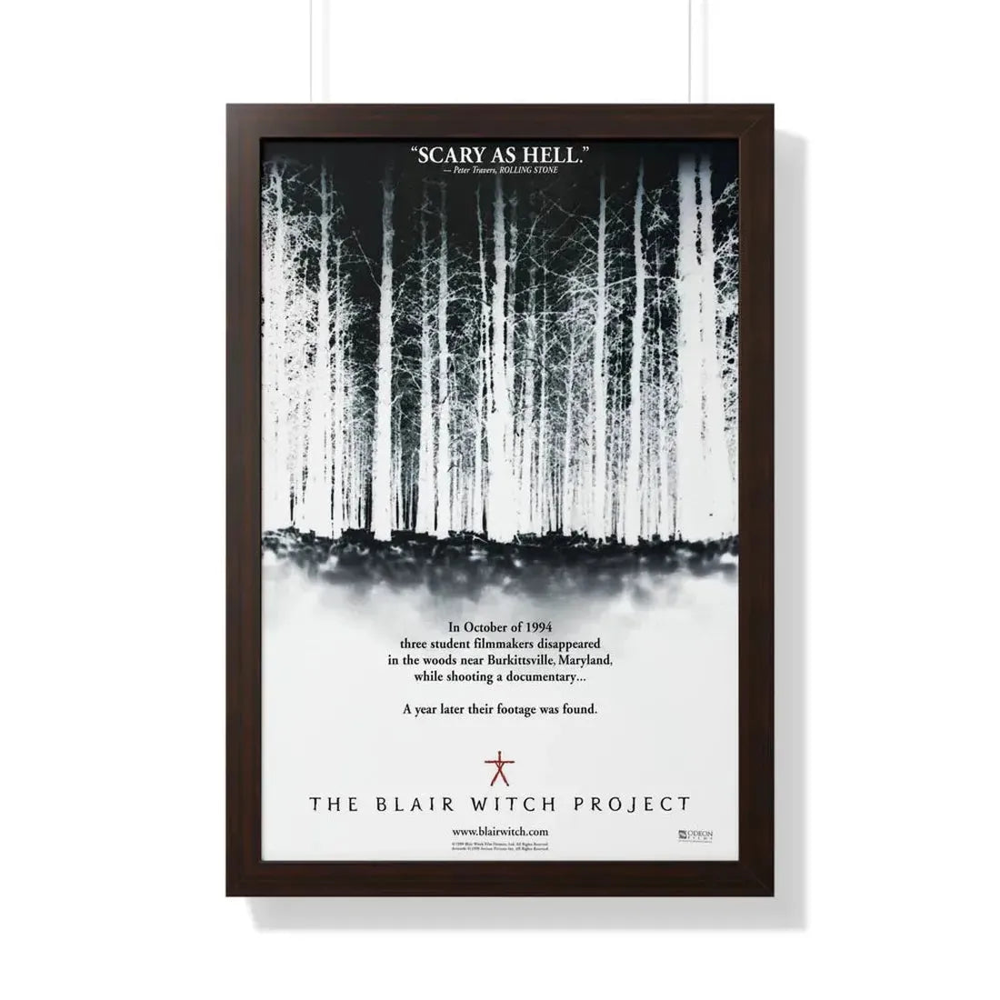 THE BLAIR WITCH PROJECT 1999 - Framed Movie Poster 20" x 30" Walnut - The Sticker Space
