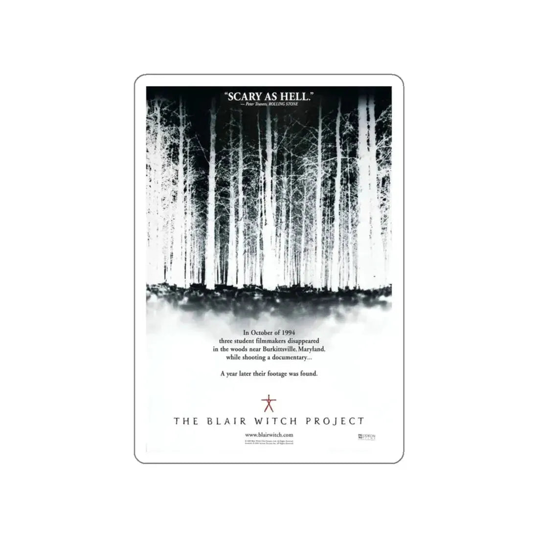 THE BLAIR WITCH PROJECT 1999 Movie Poster STICKER Vinyl Die-Cut Decal 6 Inch - The Sticker Space