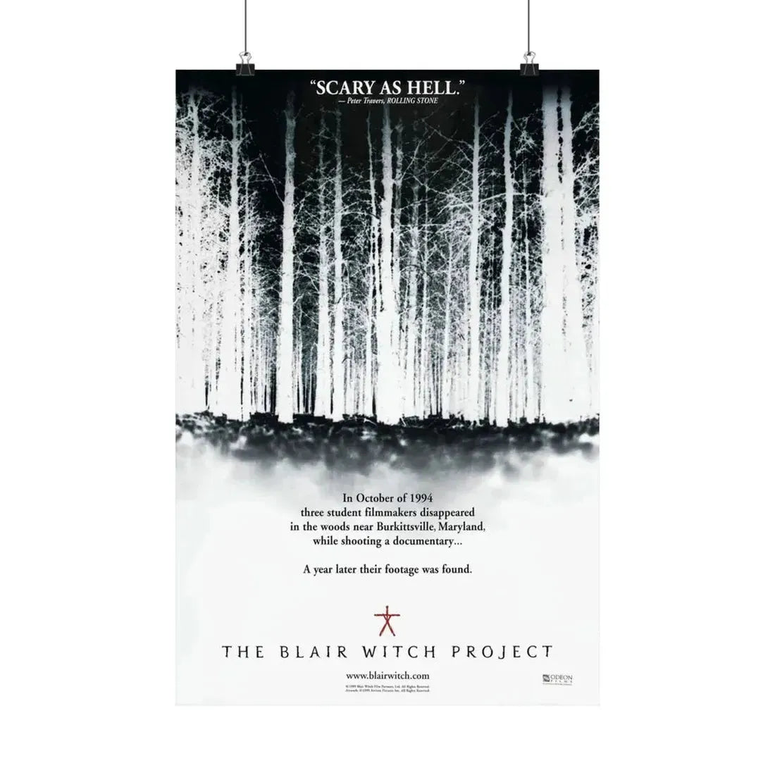 THE BLAIR WITCH PROJECT 1999 - Paper Movie Poster 16″ x 24″ Matte - The Sticker Space