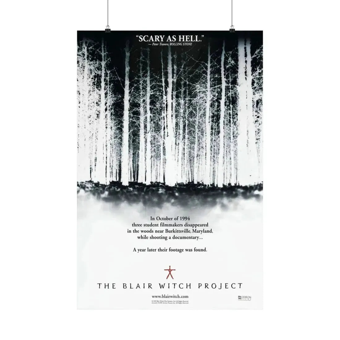 THE BLAIR WITCH PROJECT 1999 - Paper Movie Poster 24″ x 36″ Matte - The Sticker Space