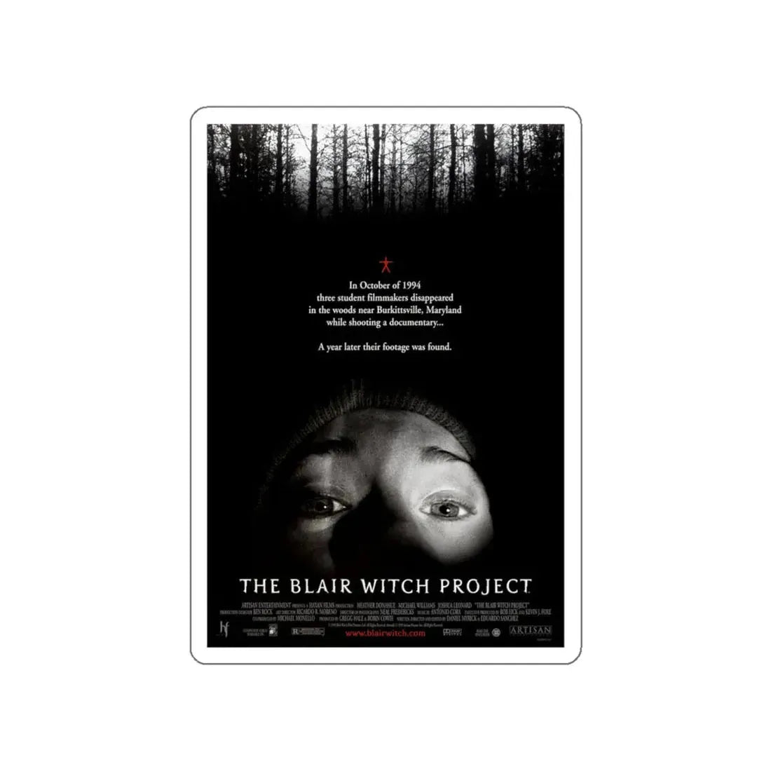 THE BLAIR WITCH PROJECT (2) 1999 Movie Poster STICKER Vinyl Die-Cut Decal 4 Inch - The Sticker Space