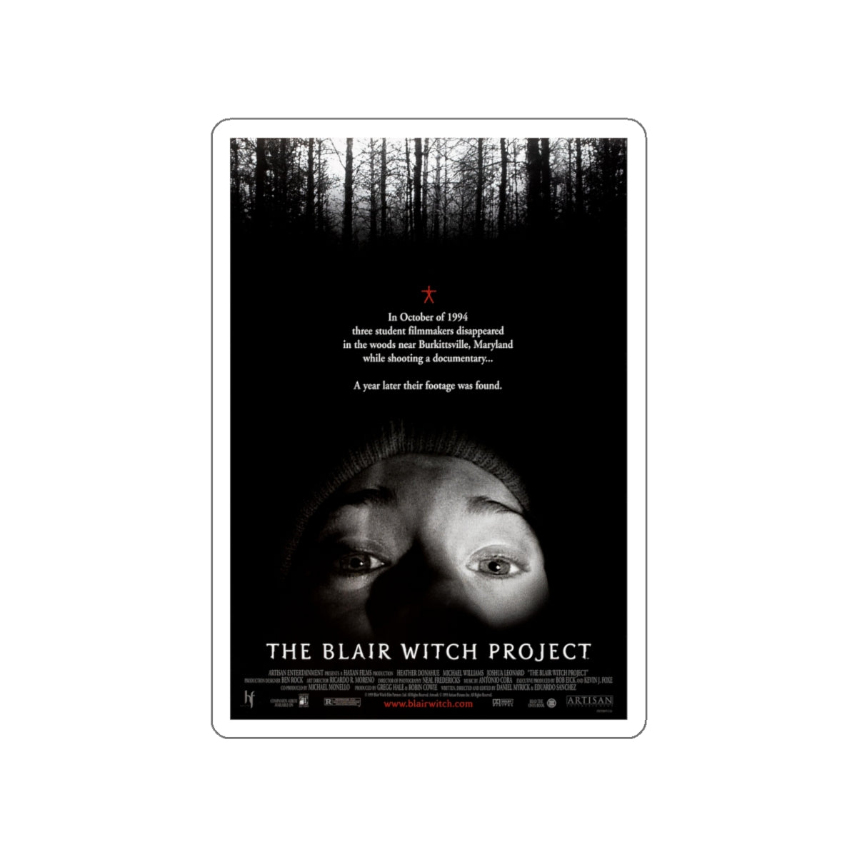 THE BLAIR WITCH PROJECT (2) 1999 Movie Poster STICKER Vinyl Die-Cut Decal-White-The Sticker Space