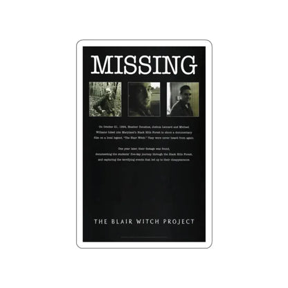 THE BLAIR WITCH PROJECT (TEASER) 1999 Movie Poster STICKER Vinyl Die-Cut Decal 2 Inch - The Sticker Space
