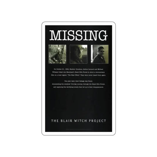 THE BLAIR WITCH PROJECT (TEASER) 1999 Movie Poster STICKER Vinyl Die-Cut Decal 2 Inch - The Sticker Space