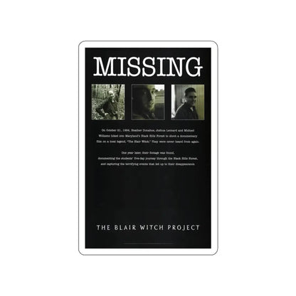 THE BLAIR WITCH PROJECT (TEASER) 1999 Movie Poster STICKER Vinyl Die-Cut Decal 4 Inch - The Sticker Space