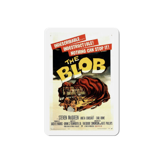 The Blob 1958 Movie Poster Die-Cut Magnet-2 Inch-The Sticker Space