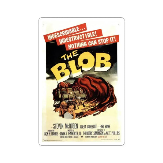 The Blob 1958 Movie Poster - STICKER Vinyl Kiss-Cut Decal 2 Inch White - The Sticker Space