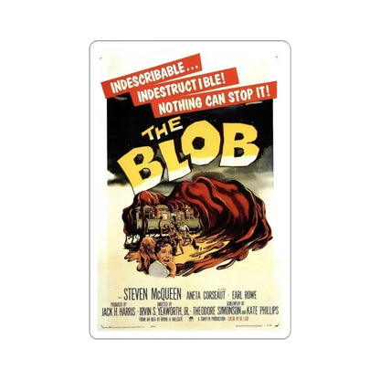 The Blob 1958 Movie Poster - STICKER Vinyl Kiss-Cut Decal 4 Inch White - The Sticker Space