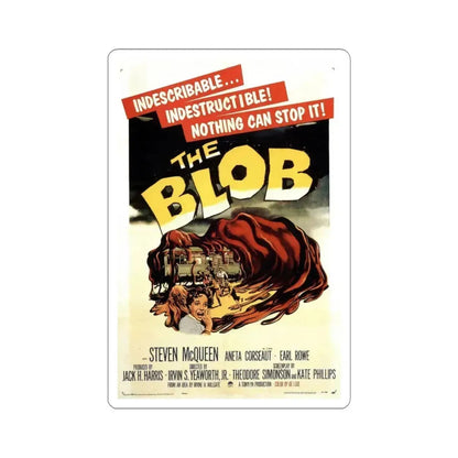 The Blob 1958 Movie Poster - STICKER Vinyl Kiss-Cut Decal 6 Inch White - The Sticker Space