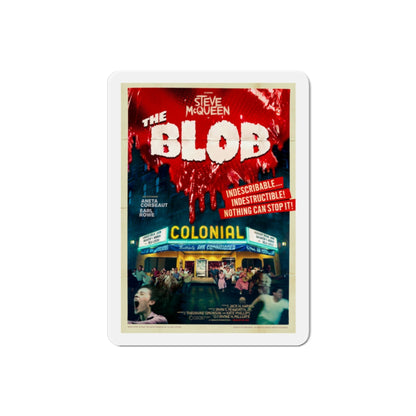 The Blob 1958 v2 Movie Poster Die-Cut Magnet-2 Inch-The Sticker Space