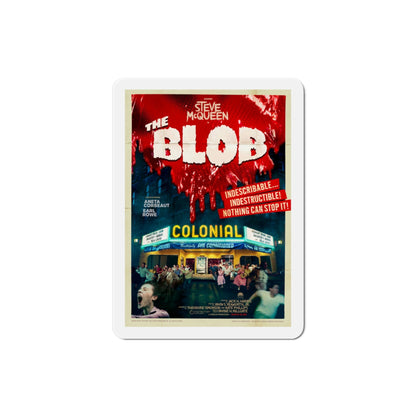 The Blob 1958 v2 Movie Poster Die-Cut Magnet-3 Inch-The Sticker Space