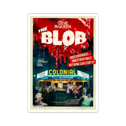 The Blob 1958 v2 Movie Poster - STICKER Vinyl Kiss-Cut Decal 6 Inch White - The Sticker Space