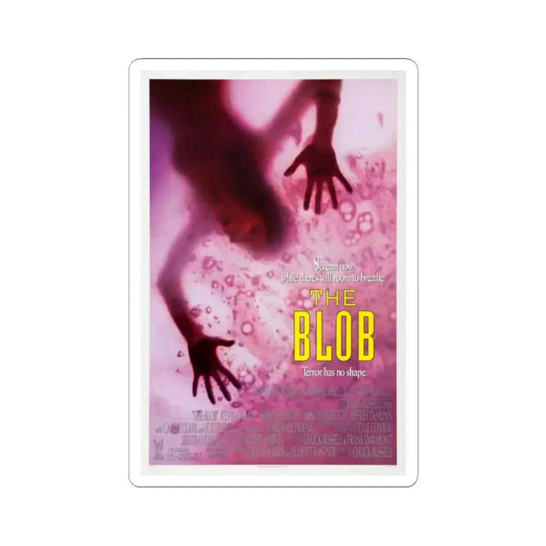 The Blob 1988 Movie Poster - STICKER Vinyl Kiss-Cut Decal 2 Inch White - The Sticker Space