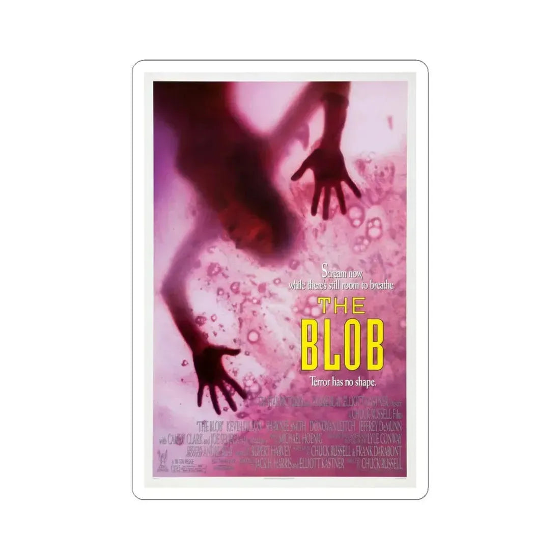 The Blob 1988 Movie Poster - STICKER Vinyl Kiss-Cut Decal 4 Inch White - The Sticker Space