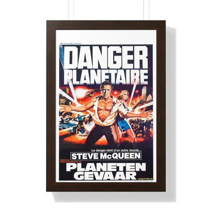 THE BLOB (BELGIAN) 2 1958 - Framed Movie Poster 16″ x 24″ Walnut - The Sticker Space