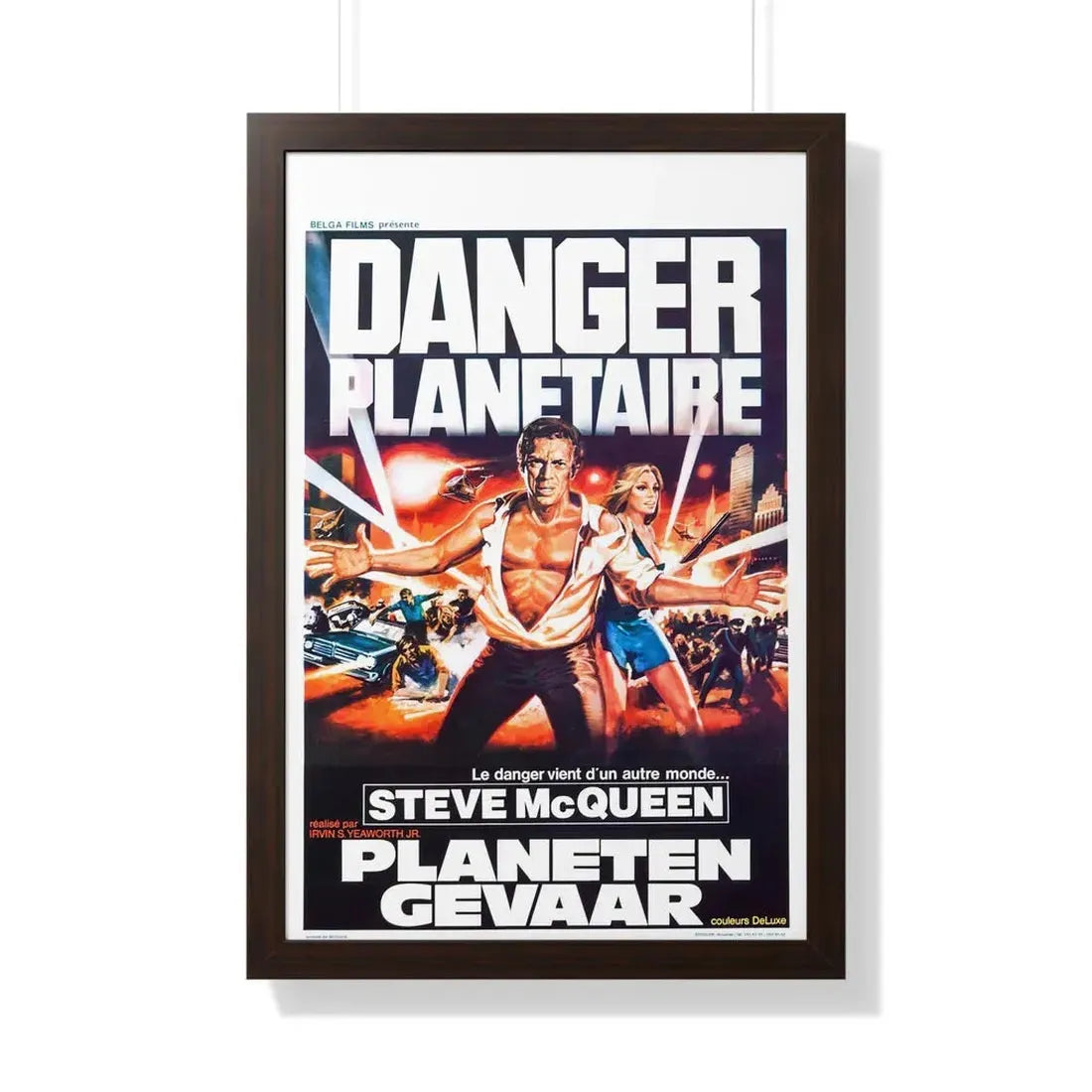 THE BLOB (BELGIAN) 2 1958 - Framed Movie Poster 20" x 30" Walnut - The Sticker Space