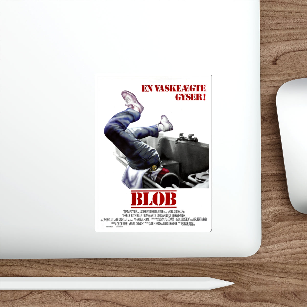 THE BLOB (DANISH) 1988 Movie Poster STICKER Vinyl Die-Cut Decal-The Sticker Space