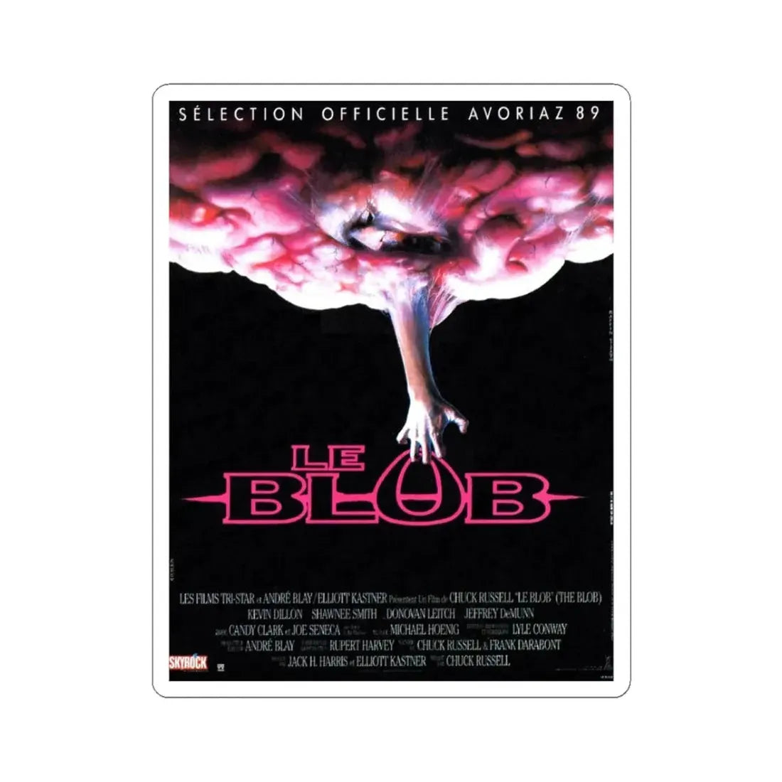 THE BLOB (FRENCH) 1958 Movie Poster - STICKER Vinyl Kiss-Cut Decal 3 Inch White - The Sticker Space