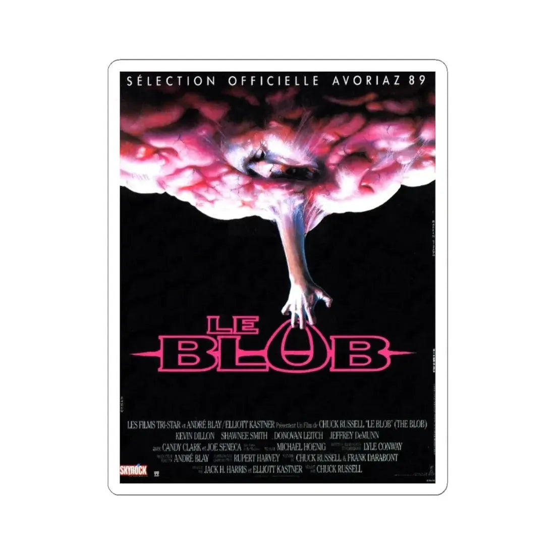 THE BLOB (FRENCH) 1958 Movie Poster - STICKER Vinyl Kiss-Cut Decal 6 Inch White - The Sticker Space