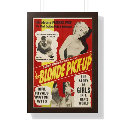THE BLONDE PICK-UP 1951 - Framed Movie Poster 16″ x 24″ Walnut - The Sticker Space