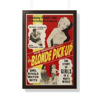 THE BLONDE PICK-UP 1951 - Framed Movie Poster 20" x 30" Walnut - The Sticker Space