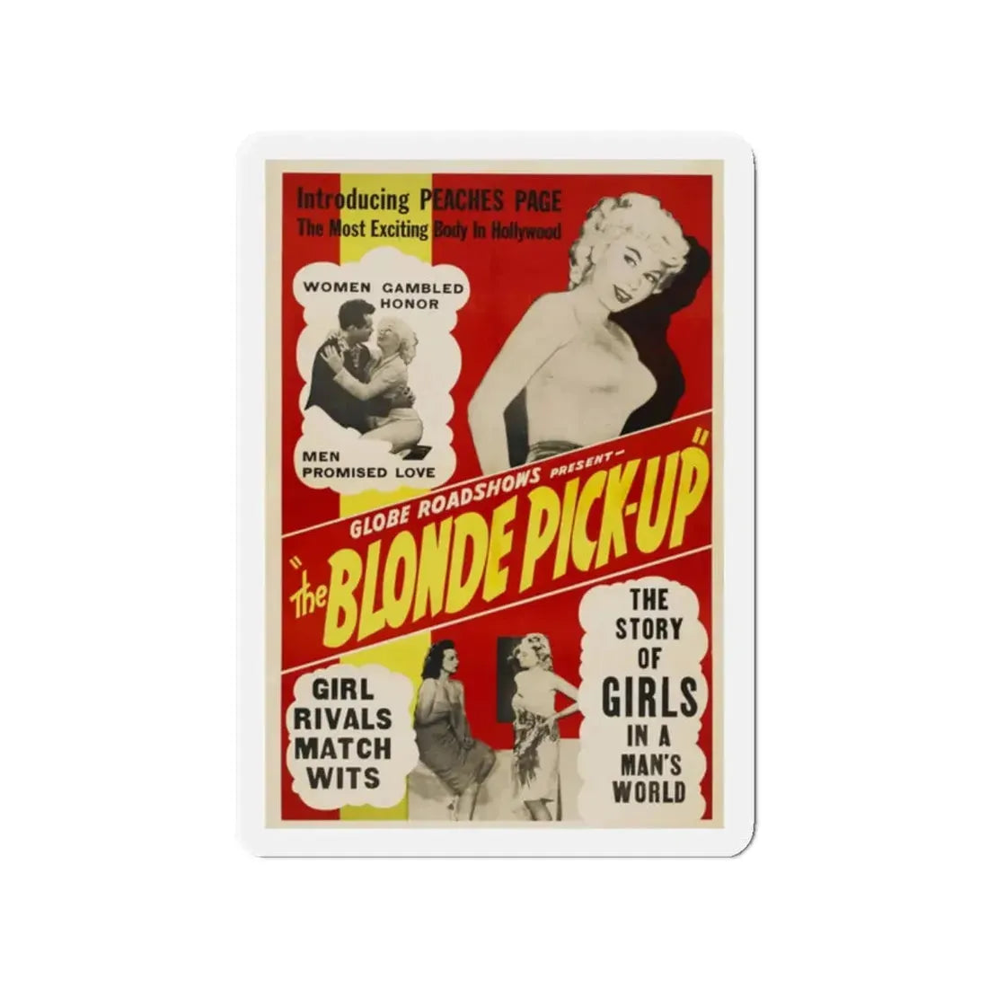 THE BLONDE PICK-UP 1951 Movie Poster - Refrigerator Magnet 2 Inch Die-Cut - The Sticker Space