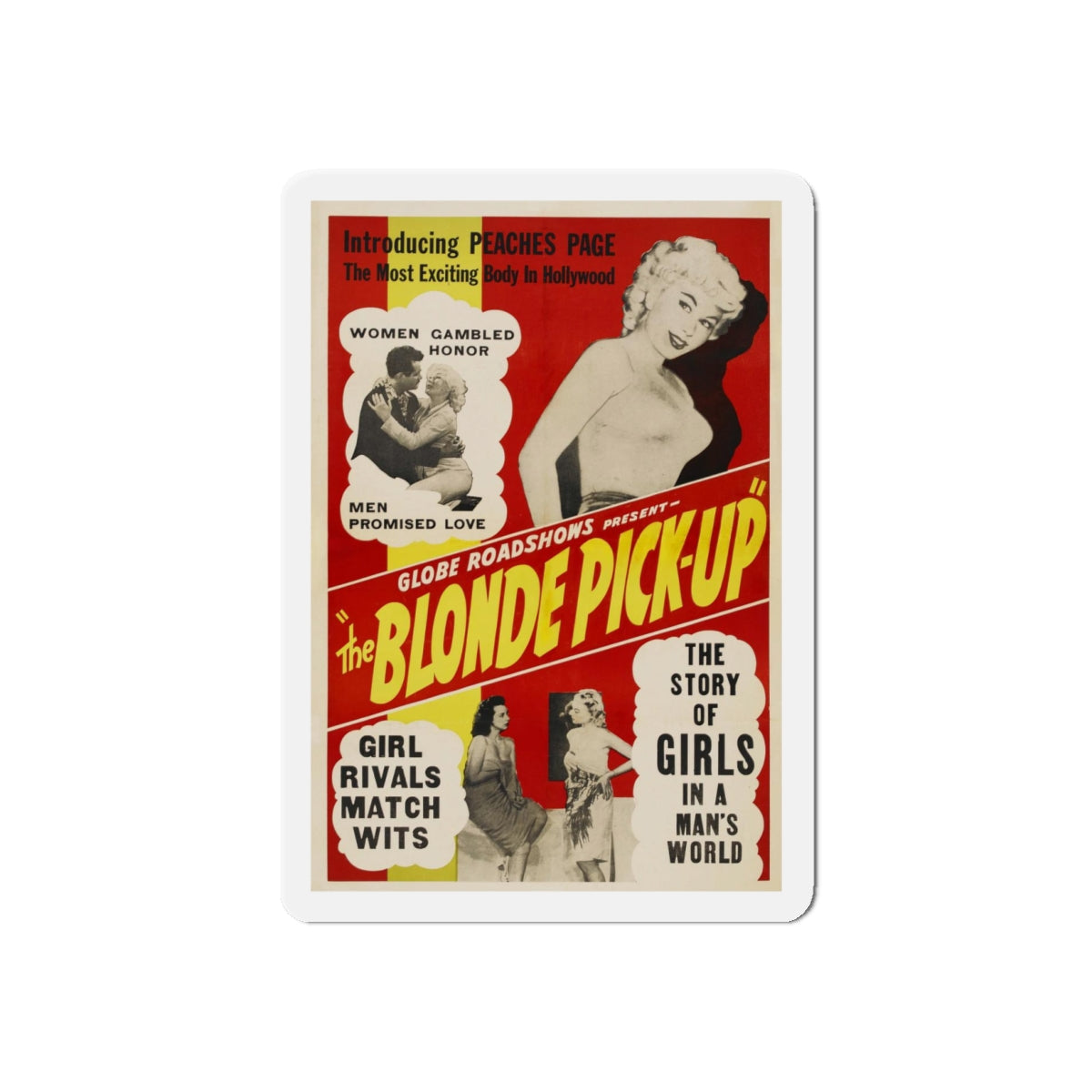 THE BLONDE PICK-UP 1951 Movie Poster - Refrigerator Magnet-4" x 4"-The Sticker Space