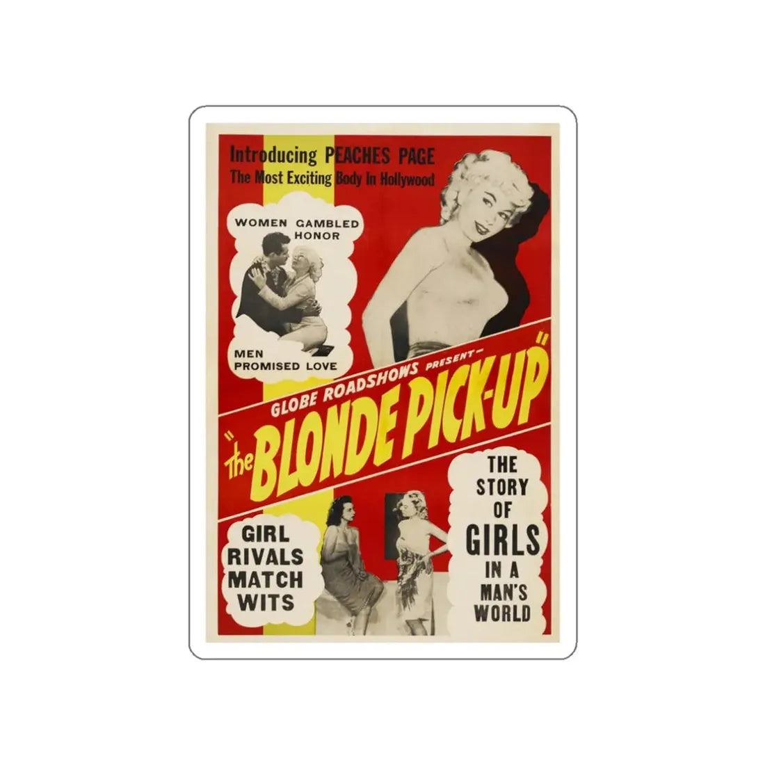 THE BLONDE PICK-UP 1951 Movie Poster STICKER Vinyl Die-Cut Decal 3 Inch - The Sticker Space
