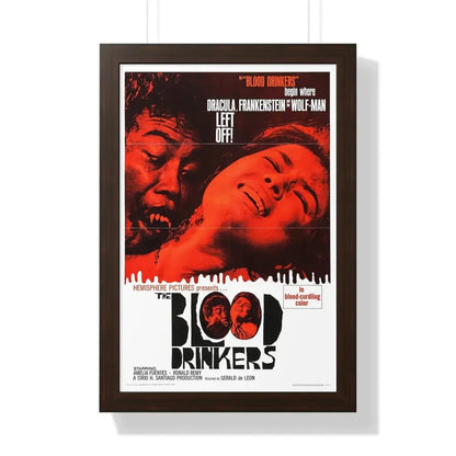 THE BLOOD DRINKERS 1964 - Framed Movie Poster 16″ x 24″ Walnut - The Sticker Space
