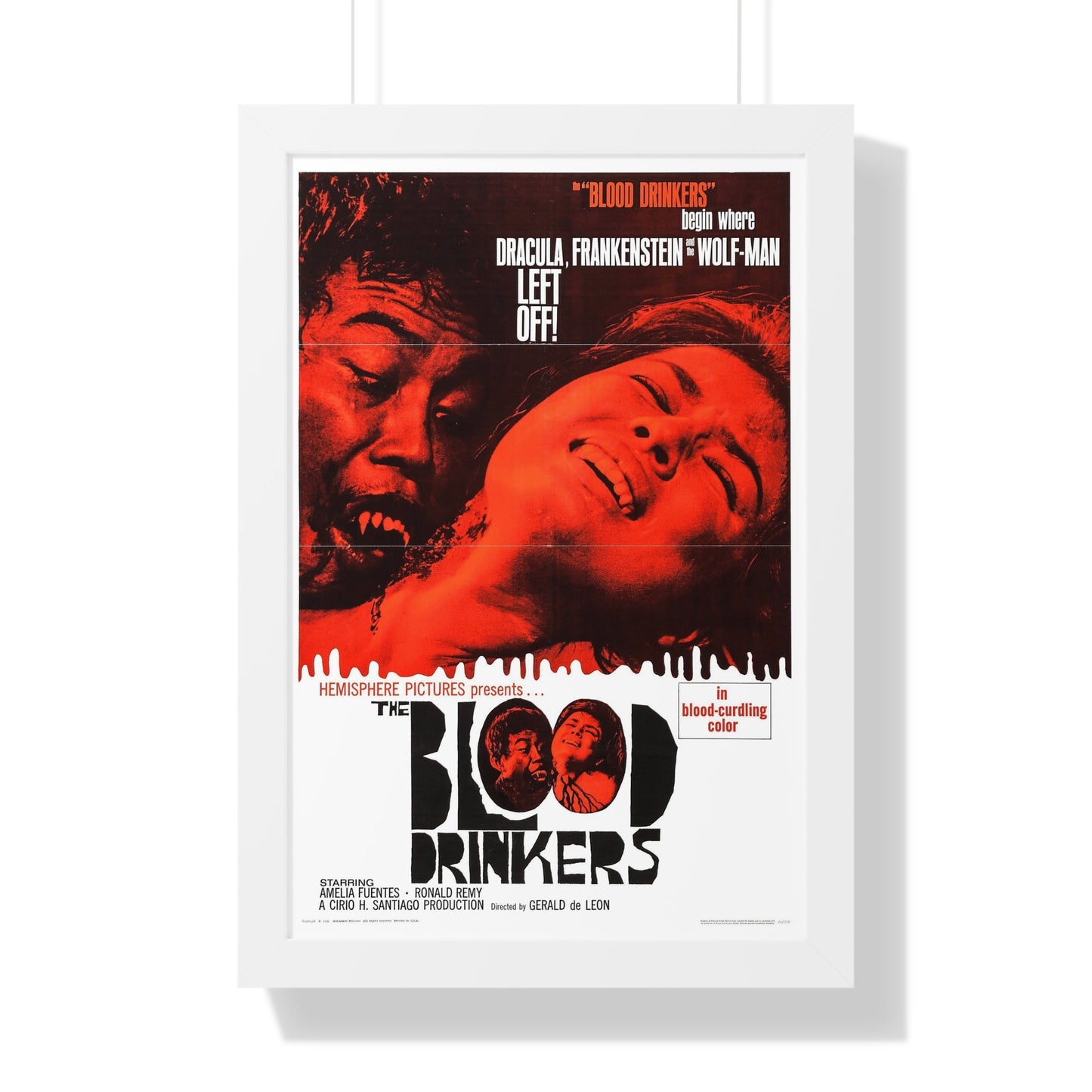 THE BLOOD DRINKERS 1964 - Framed Movie Poster-16″ x 24″-The Sticker Space