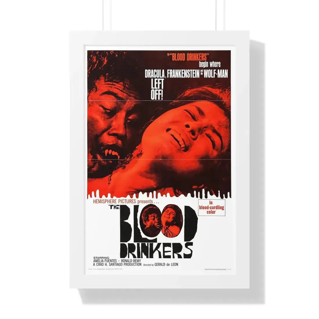 THE BLOOD DRINKERS 1964 - Framed Movie Poster 16″ x 24″ White - The Sticker Space