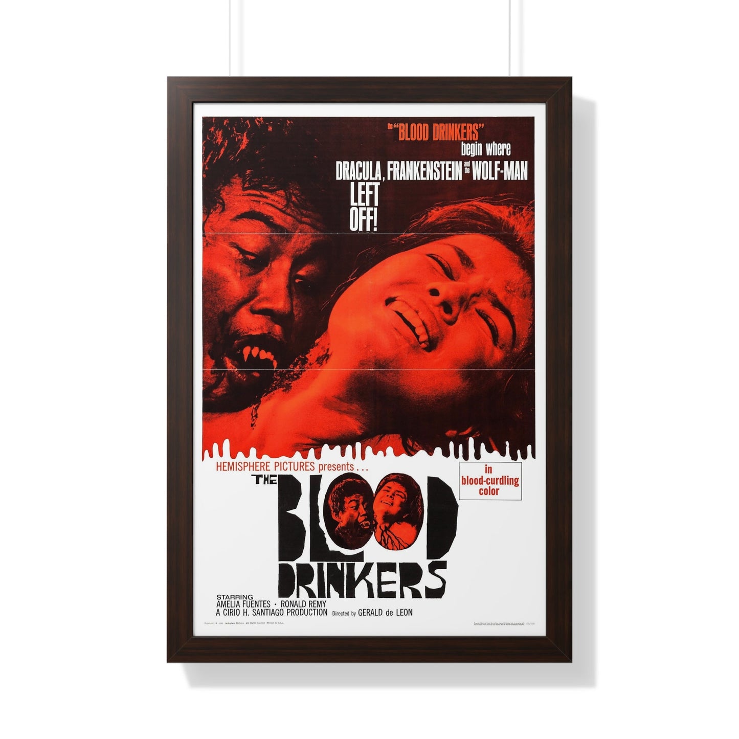 THE BLOOD DRINKERS 1964 - Framed Movie Poster-20" x 30"-The Sticker Space