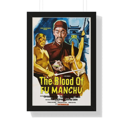 THE BLOOD OF FU-MANCHU 1968 - Framed Movie Poster 16″ x 24″ Black - The Sticker Space