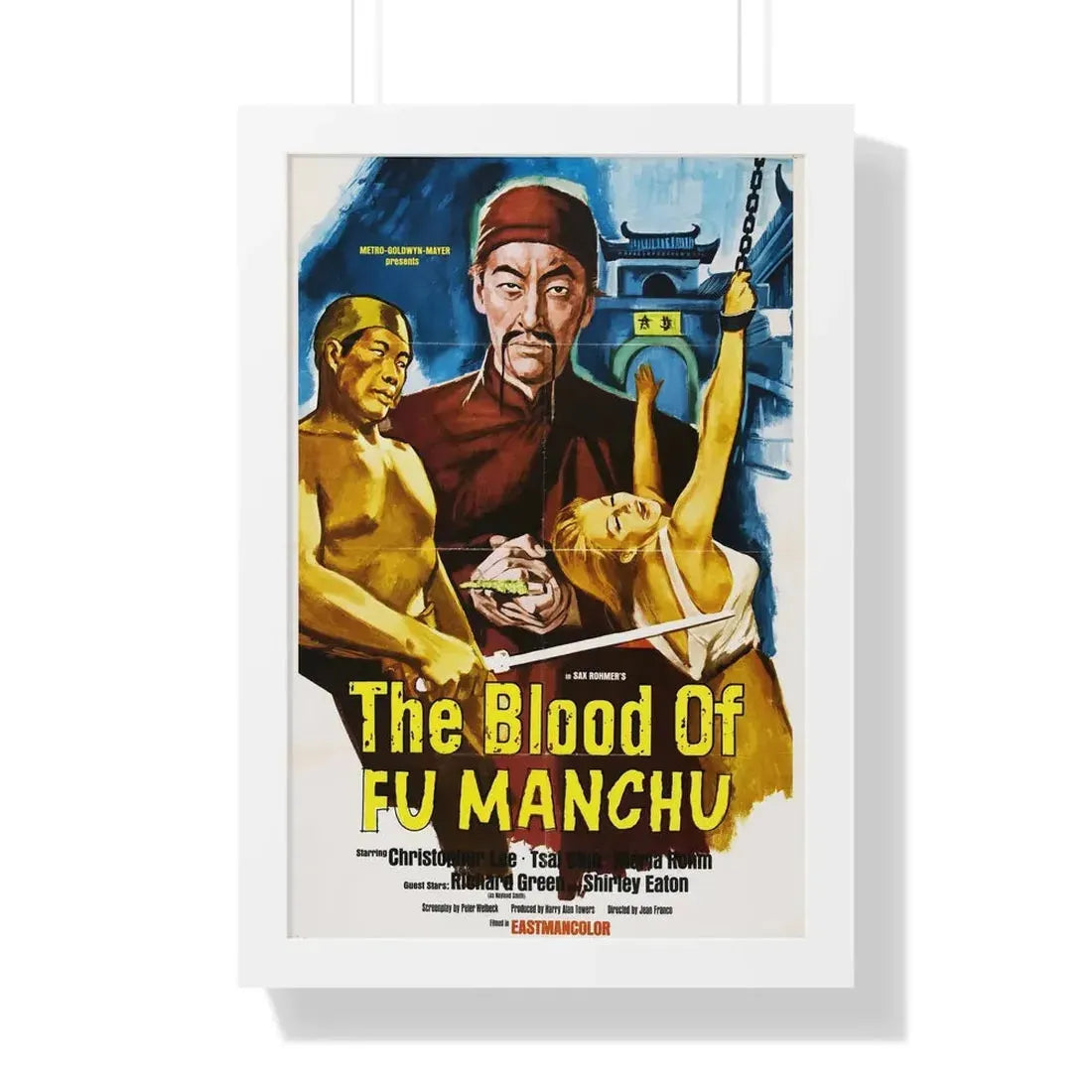THE BLOOD OF FU-MANCHU 1968 - Framed Movie Poster 16″ x 24″ White - The Sticker Space