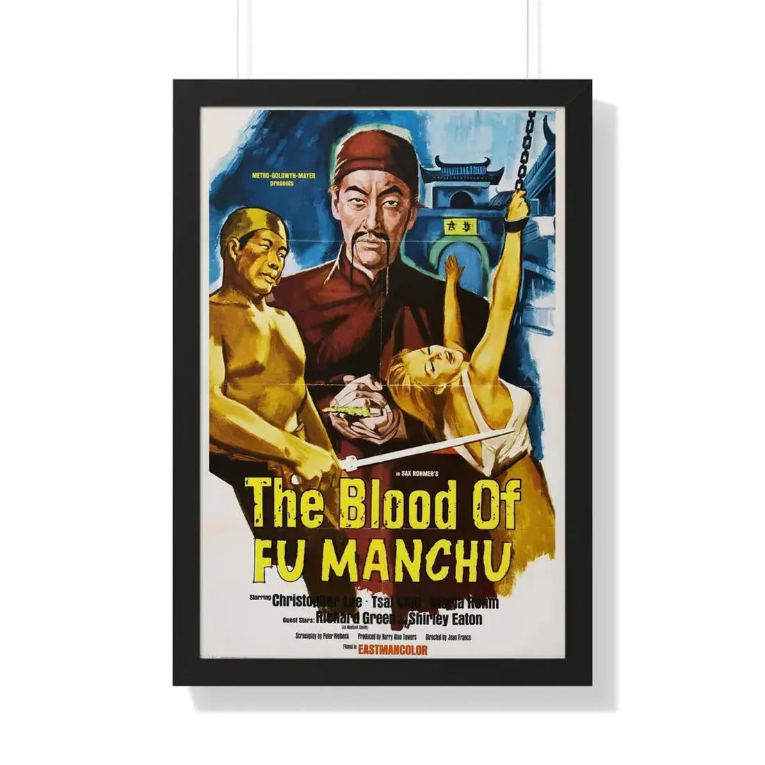 THE BLOOD OF FU-MANCHU 1968 - Framed Movie Poster 20" x 30" Black - The Sticker Space