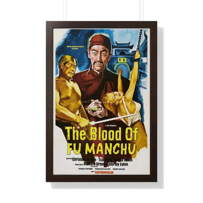 THE BLOOD OF FU-MANCHU 1968 - Framed Movie Poster 20" x 30" Walnut - The Sticker Space